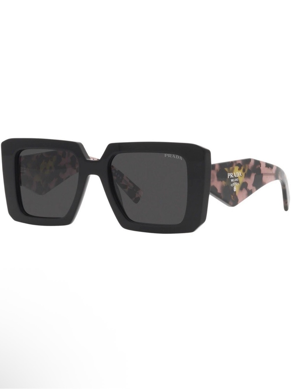 NEW Prada Black PR23YS SPR 23Y 1AB-5S0 Grey Lens Womens Square 51 Authentic $560 - Picture 2 of 6